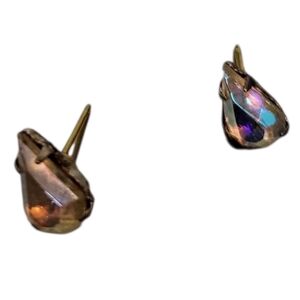​Iridescent Pink AB Crystal Teardrop Stud Earrings - Glam Sparkle